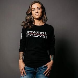 Grunt Style Beautiful Badass Long Sleeve Women's T-Shirt Size Small